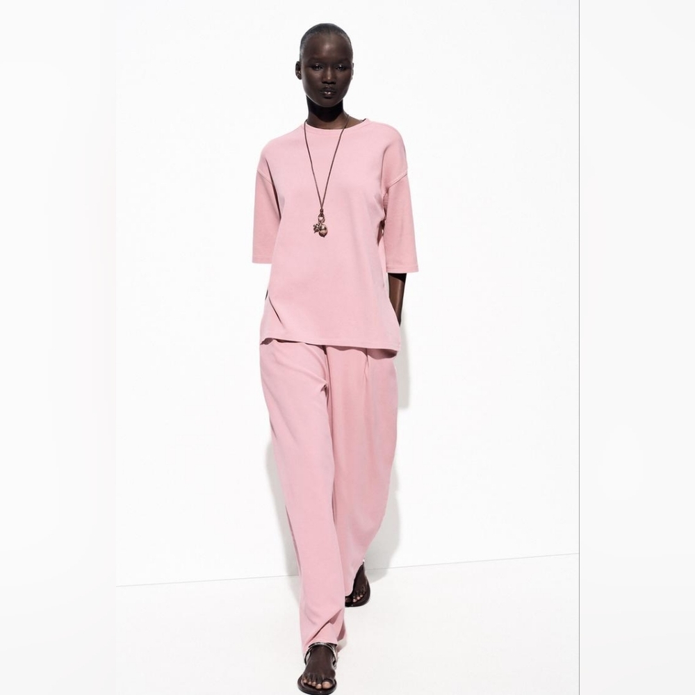 INTERLOCK SLIT T-SHIRT With INTERLOCK PANTS SIZE S/M